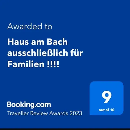 Haus Am Bach Ausschliesslich Fuer Familien !!!! Apartment *